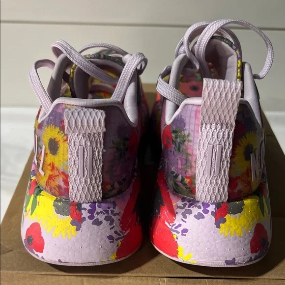 NOBULL WOMENS Floral Sneakers - Purple and Yellow size 7. - Picture 5 of 8